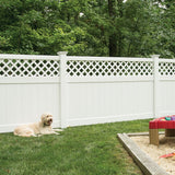 Freedom Conway 4.75-ft H x 8-ft W White Vinyl Fence Panel (Unassembled)