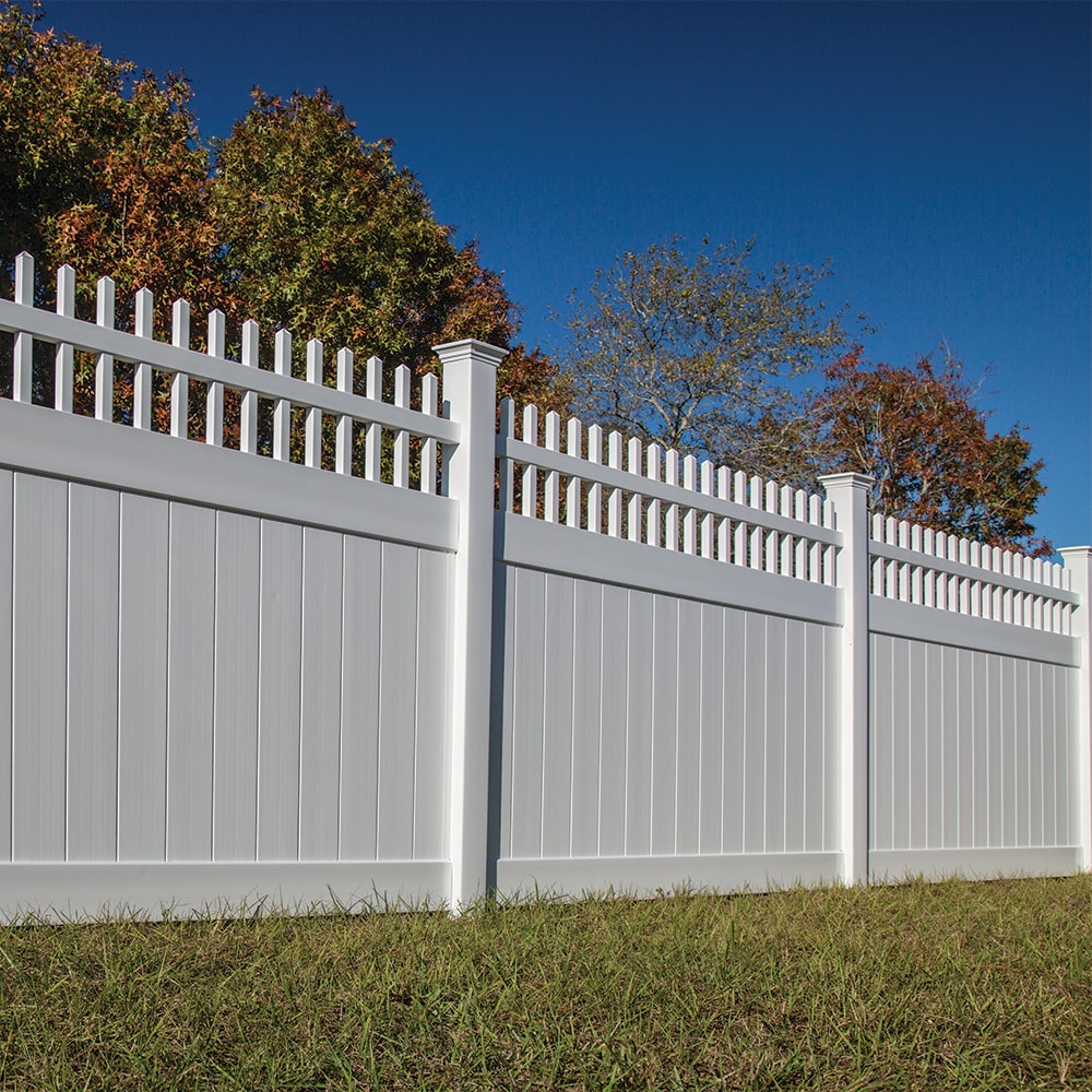 Freedom Wakefield 9-ft H x 5-in W White Vinyl End Fence Post (Assembled)