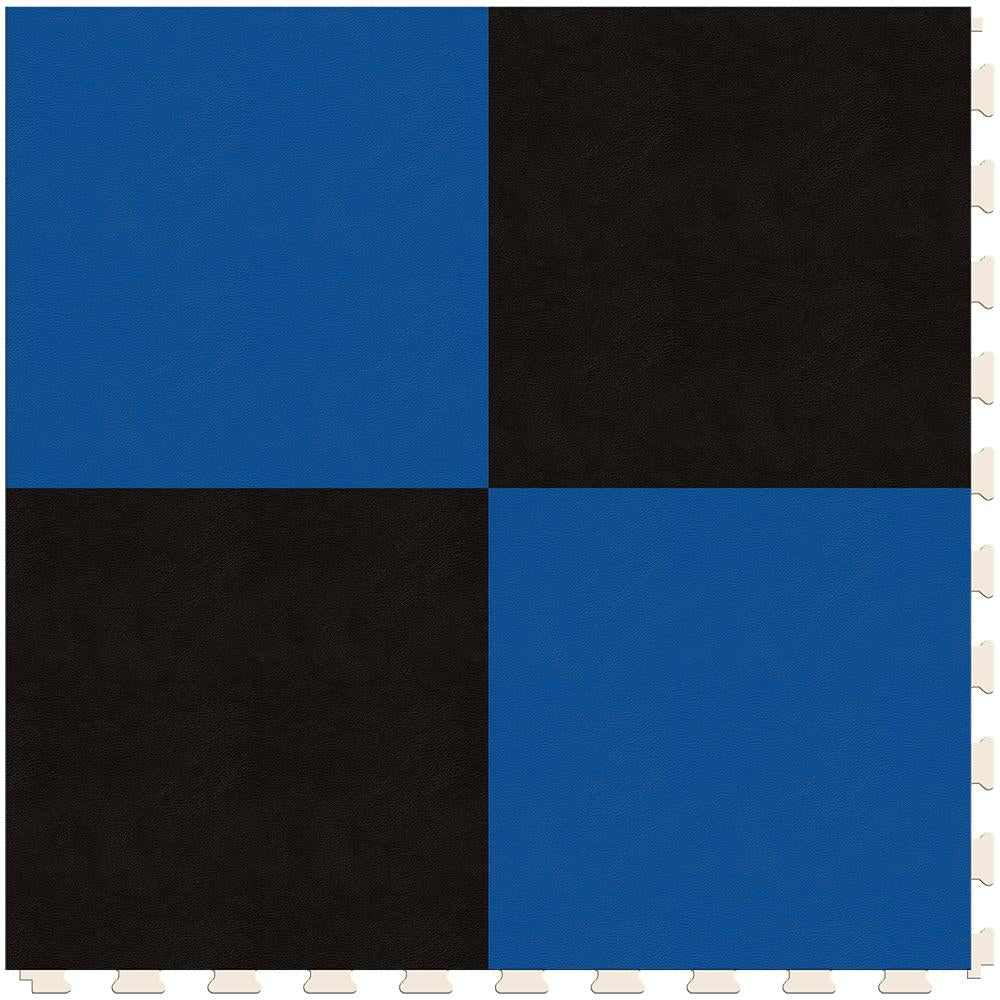 Perfection Floor Tile SodaPop Shoppe Black and Blue 20-in x 20-in Water Resistant Interlocking Luxury Flooring (16.7-sq ft)