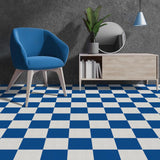 Perfection Floor Tile SodaPop Shoppe White and Blue 20-in x 20-in Water-Resistant Interlocking Luxury Flooring (16.7-sq ft)