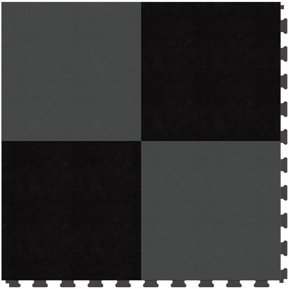 Perfection Floor Tile SodaPop Shoppe Black and Dark Gray 20-in x 20-in Water Resistant Interlocking Luxury Flooring (16.7-sq ft)