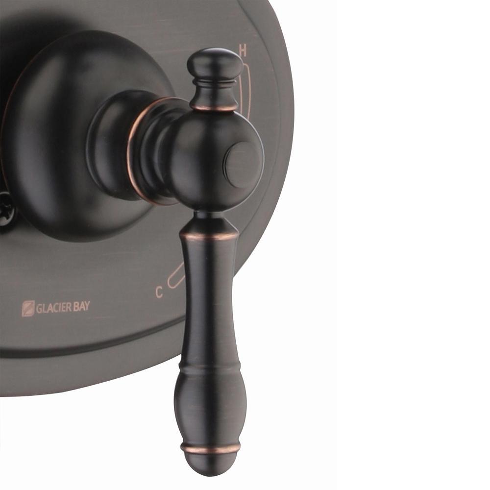 Lyndhurst Single-Handle 3-Spray Tub and Shower Faucet in Bronze - Super Arbor