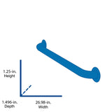 Project Source Exposed Screw 24-in Stainless Steel Wall Mount ADA-Compliant Grab Bar, 500-lb Capacity