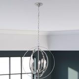 Progress Lighting Equinox 5-Light Polished Nickel Transitional Chandelier
