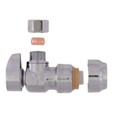 SharkBite Brass 1/2-in Push-to-Connect x 3/8-in OD Compression Quarter Turn Angle Valve