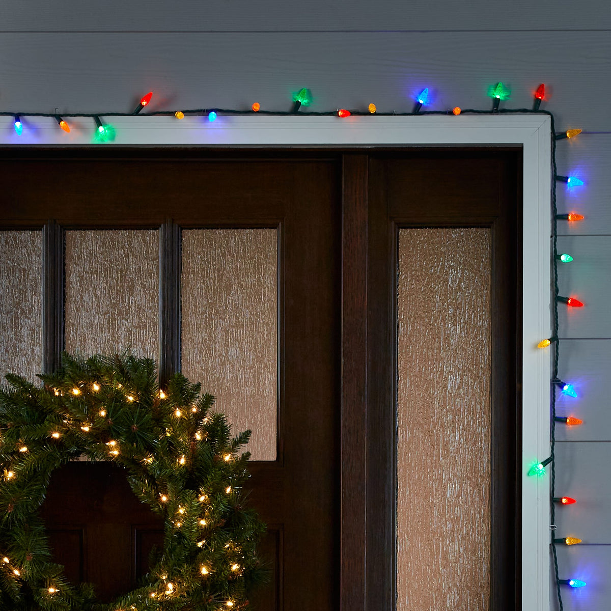 GE StayBright 150-Count 37.2-ft Multicolor LED Plug-In Christmas String Lights