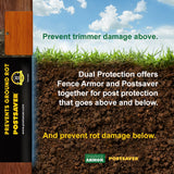 Postsaver Rot Protection Post Sleeve 4.5-in Black/Green Composite Post Sleeve For Wood Fence 10-Pack