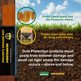 Postsaver Rot Protection Post Sleeve 5.5-in Black/Green Composite Post Sleeve For Wood Fence 10-Pack