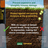 Postsaver Rot Protection Post Sleeve 4.5-in Black/Green Composite Post Sleeve For Wood Fence 10-Pack
