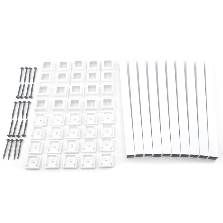 TITAN BUILDING PRODUCTS Aluminum Fence Topper Baluster 0.75-in Powder Coated White Metal Top Rail For Wood Fence