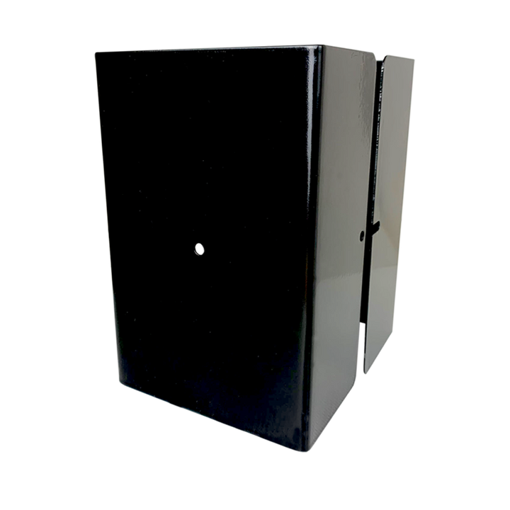 Fence Armor Pro Protection Post Guard 3.5-in Powder Coated Black Galvanized Steel Post Protector For Multiple Fence Types