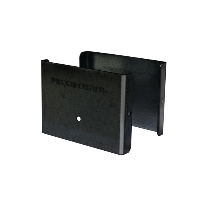 Fence Armor Demi Protection Post Guard 3.5-in Powder Coated Black Galvanized Steel Post Protector For Multiple Fence Types