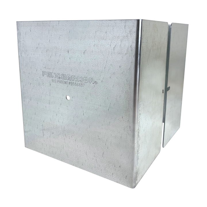 Fence Armor Pro Protection Post Guard 6-in Galvanized Steel Bracket For Multiple Fence Types