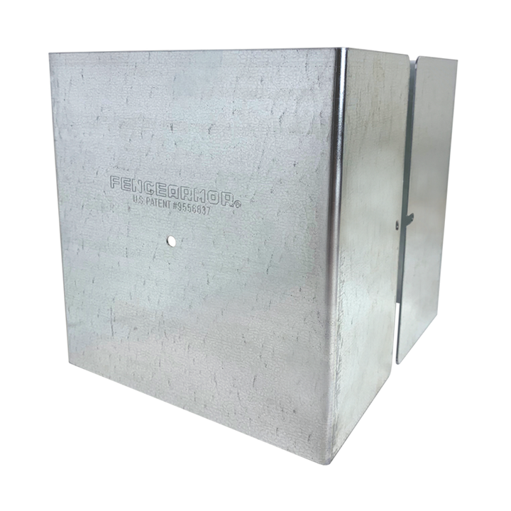 Fence Armor Pro Protection Post Guard 5.5-in Galvanized Steel Bracket For Multiple Fence Types