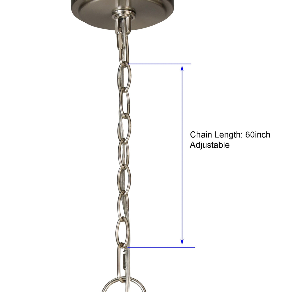 Project Source Aldridge 3-Light Brushed Nickel Modern/Contemporary Chandelier, 18.87-in W x 22.25-in H