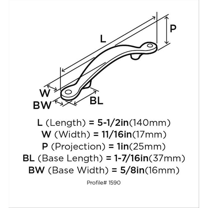 Amerock Inspirations (96mm) Center to Center Arch Handle Drawer Pull
