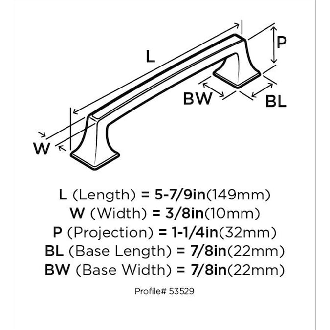 Amerock Mulholland 5-1/16-in Center to Center Oil Rubbed Bronze Arch Handle Drawer Pulls