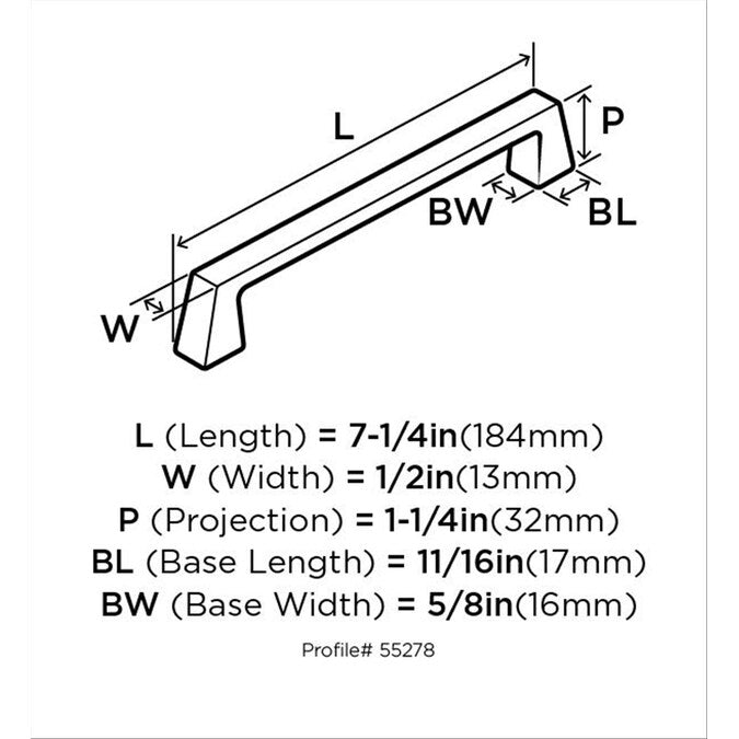 Amerock Blackrock (76mm) Center to Center Arch Handle Drawer Pull