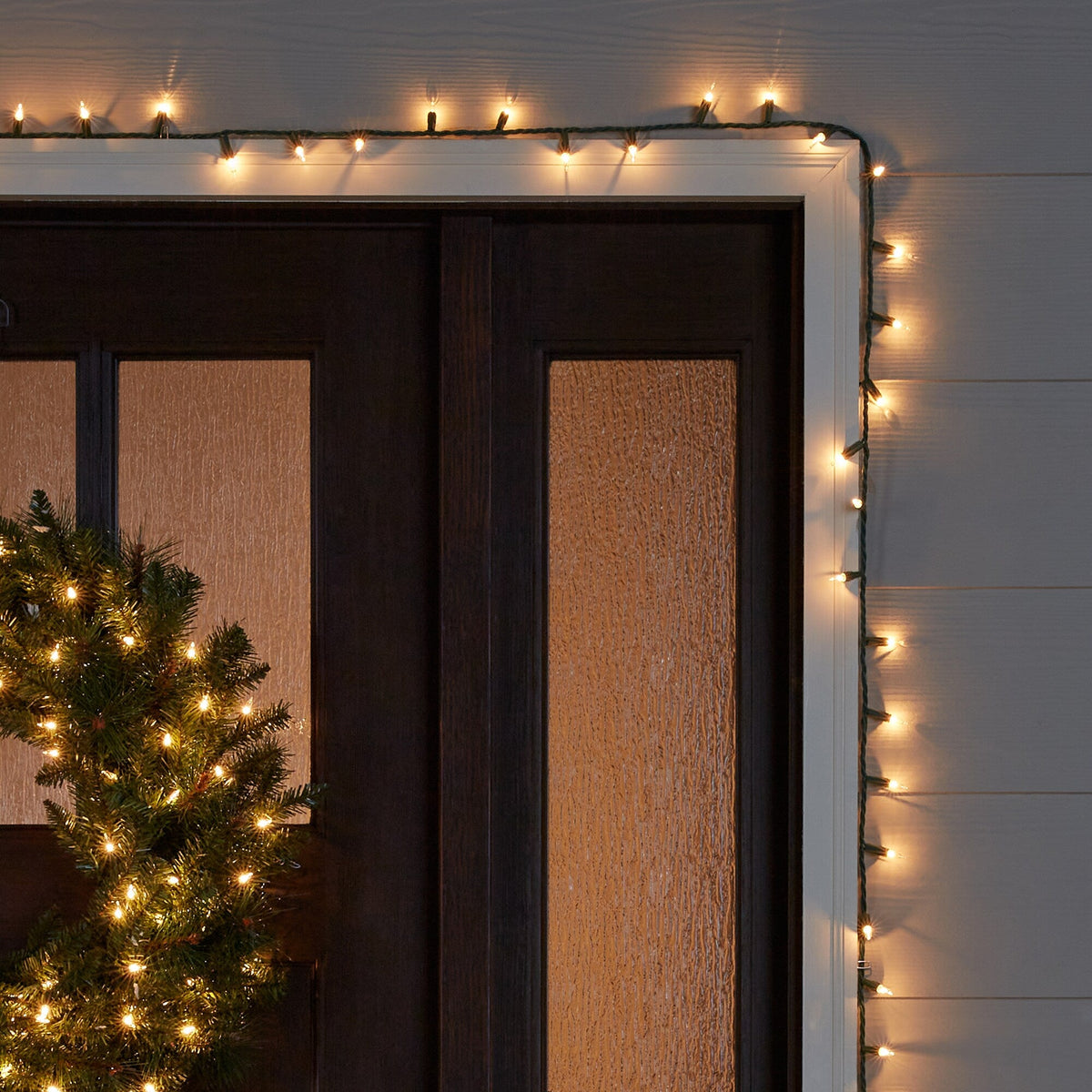 GE ConstantON 450-Count 93-ft Clear Incandescent Plug-In Christmas String Lights, Green Wire