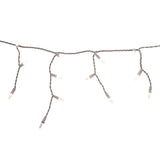 GE StayBright 100-Count Sparkling White Mini LED Plug-In Christmas Icicle Lights, Warm White, 10.8-ft Lighted Length