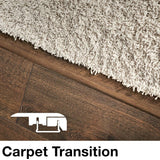 SimpleSolutions 2.37-in x 78.7-in Whiskey Hickory/Hickory Medley Oak MDF 4-in-1 Floor Moulding