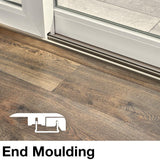 SimpleSolutions 2.37-in x 78.7-in Whiskey Hickory/Hickory Medley Oak MDF 4-in-1 Floor Moulding