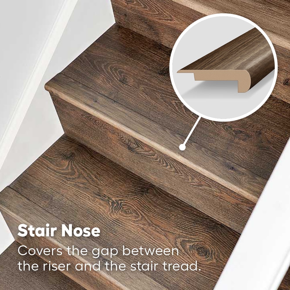 SimpleSolutions 2.37-in x 78.7-in Cliffside Oak Prefinished Stair Nosing
