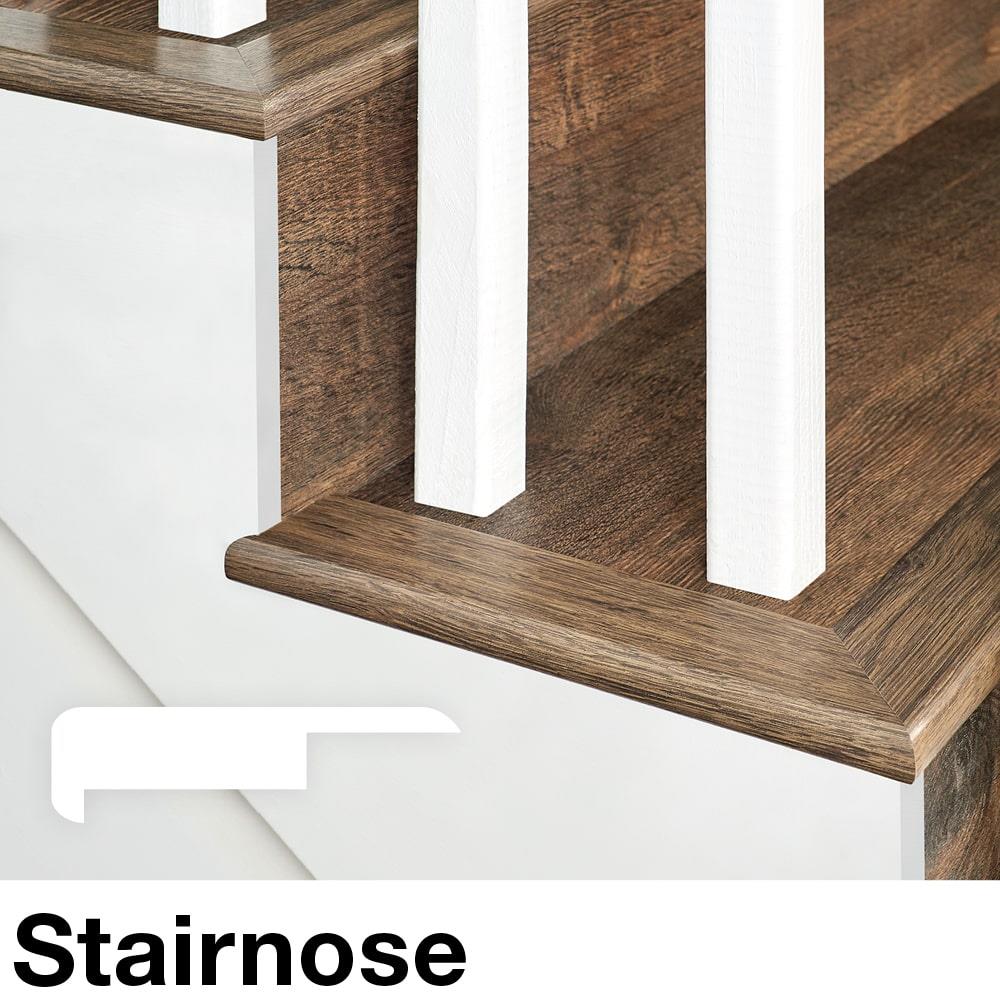 SimpleSolutions 2.37-in x 78.7-in Whiskey Hickory/Hickory Medley Oak Prefinished Stair Nosing