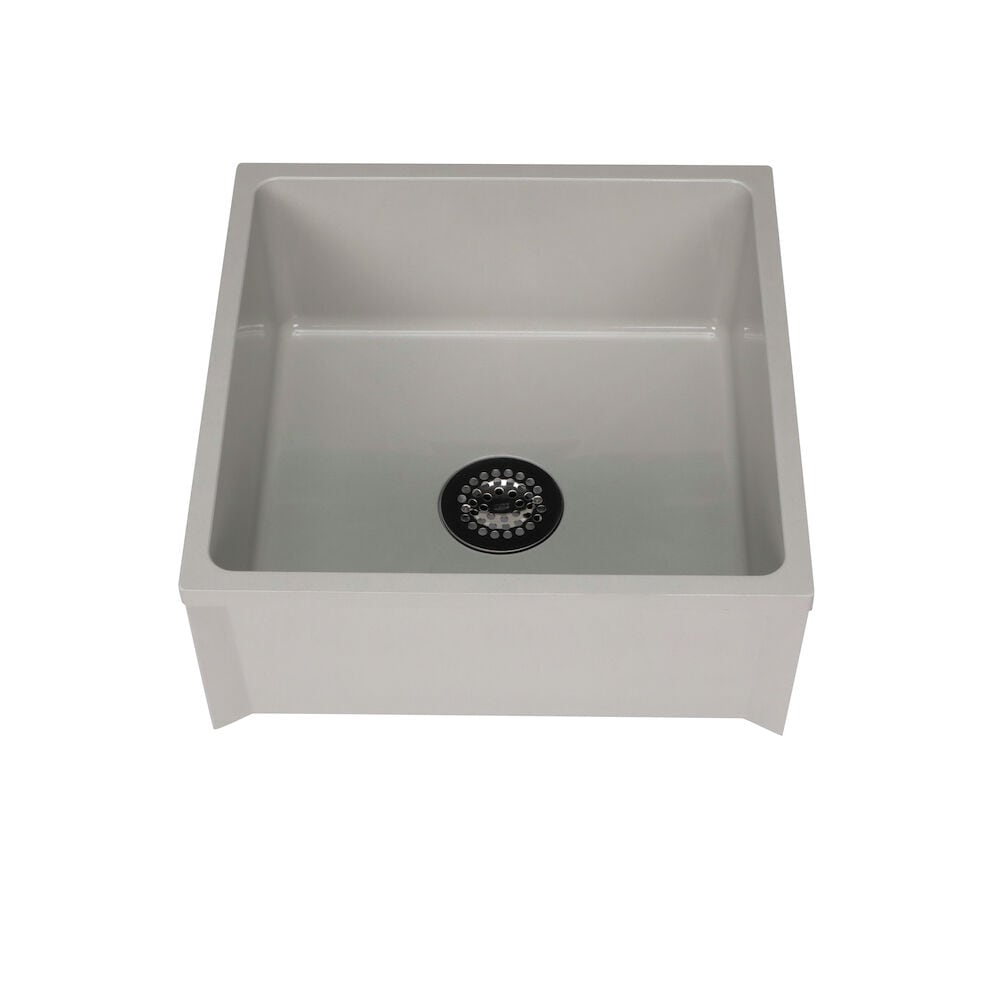 Zurn 24-in x 24-in Freestanding Utility Tub with Drain