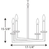 Progress Lighting Blakely 4-Light Black Modern/Contemporary Chandelier