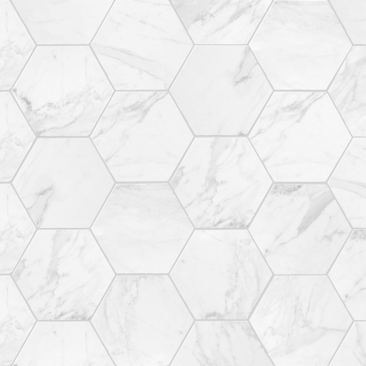 Satori Talesso Thunder 6-in x 7-in Matte Ceramic Encaustic Hexagon Wall Tile product image