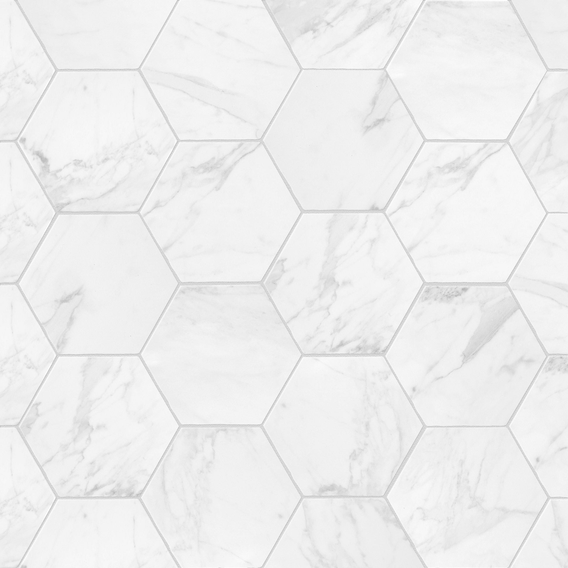Satori Talesso Thunder 6-in x 7-in Matte Ceramic Encaustic Hexagon Wall Tile product image
