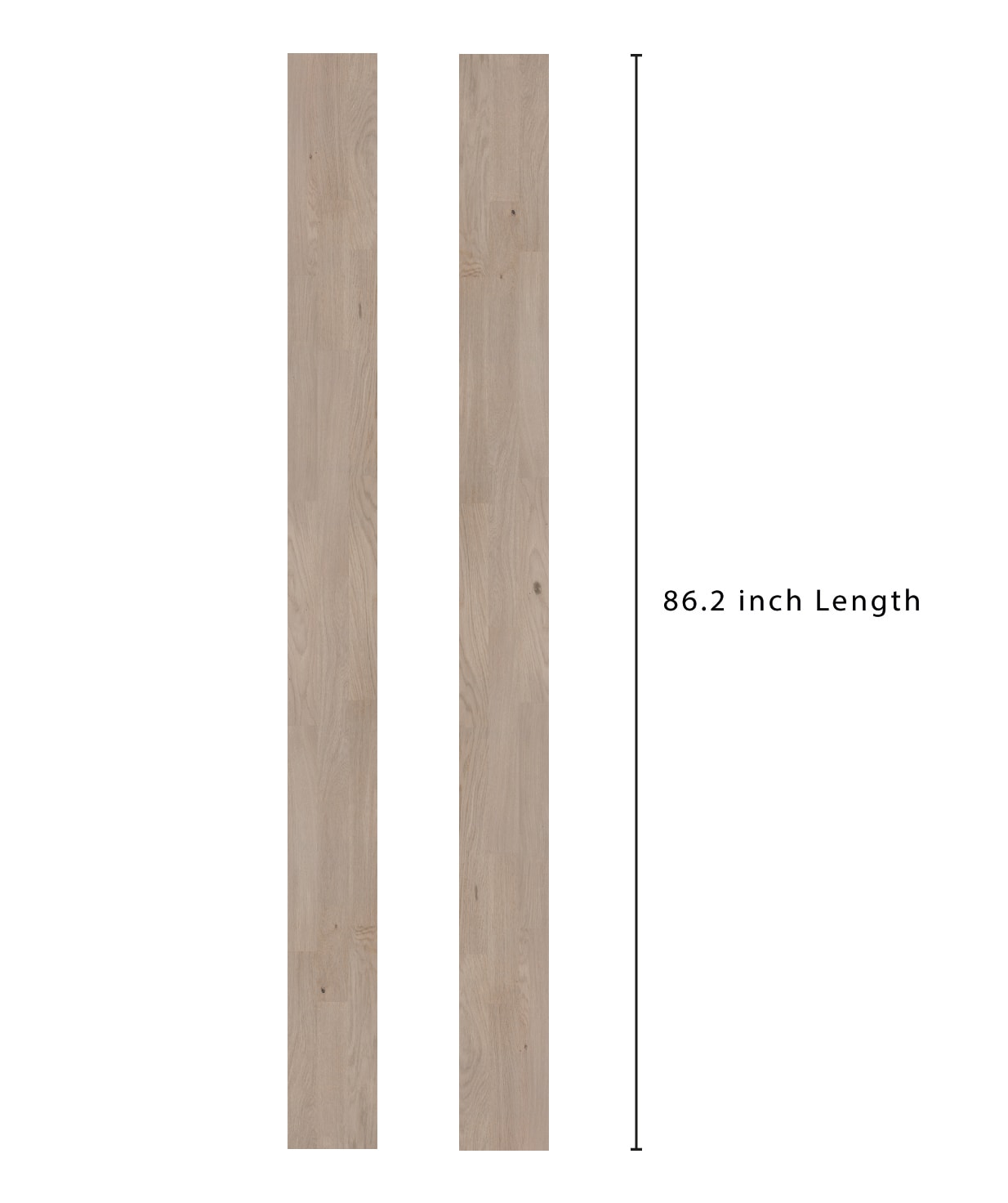 allen + roth European white oak Smokey is an Oak wood floor with gray, a wire brushed texture, and a low-gloss finish that highlights the wood’s natural variation hardwood flooring — carton and plank detail