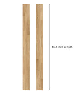 allen + roth European white oak Brushed is an Oak wood floor with brown, a wire brushed texture, and a low-gloss finish that highlights the wood’s natural variation hardwood flooring — carton and plank detail