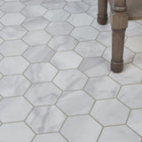 Armstrong Flooring Pickwick Landing I 12-ft W Cut-to-Length White Hexagon Stone Look Low-Gloss Finish Sheet Vinyl