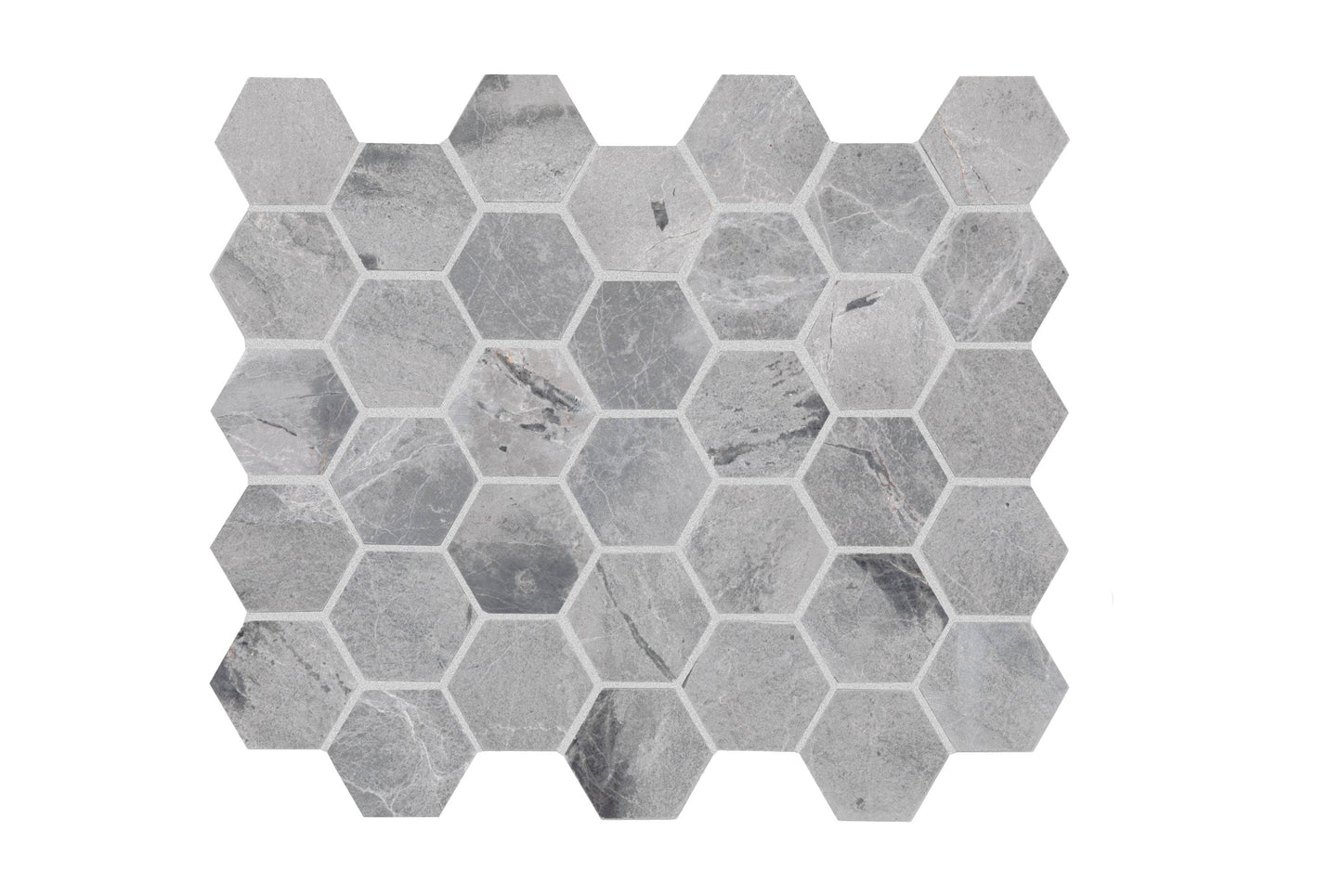 Daltile Genuine Stone Night Jewel 9-in x 11-in Honed Natural stone Marble Hexagon Mosaic Floor and Wall Tile product image