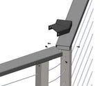 CityPost CP Bronze Rail Bracket for Decking, Porches, and Deck Stairs - Easy Install, Galvanized Steel, 3-in x 6-in (1 Pack)