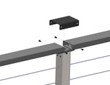CityPost CP Grey Rail Bracket for Decking, Porches, and Deck Stairs - Easy Install, Painted Galvanized Steel, 3-in x 6-in - 1 Pack