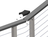 CityPost CP Grey Rail Bracket for Decking, Porches, and Deck Stairs - Easy Install, Painted Galvanized Steel, 3-in x 6-in (1 Pack)