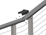 CityPost CP Black Rail Bracket for Decking, Porches, and Deck Stairs - Easy Install, Painted Galvanized Steel, 3-in x 6-in - 1 Pack