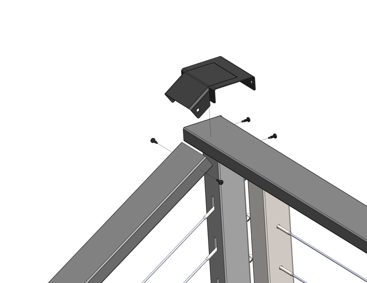 CityPost 6-in x 3-in CP Bronze Painted Galvanized Steel Rail Bracket