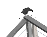 CityPost 6-in x 3-in CP Bronze Painted Galvanized Steel Rail Bracket