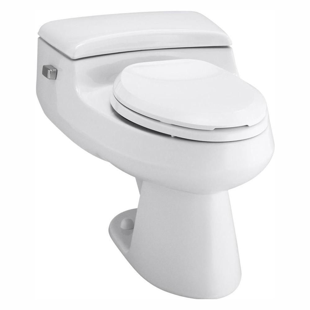 San Raphael Comfort Height 1-Piece 1.0 GPF Single Flush Elongated Toilet in Thunder Grey, Seat Included - Super Arbor