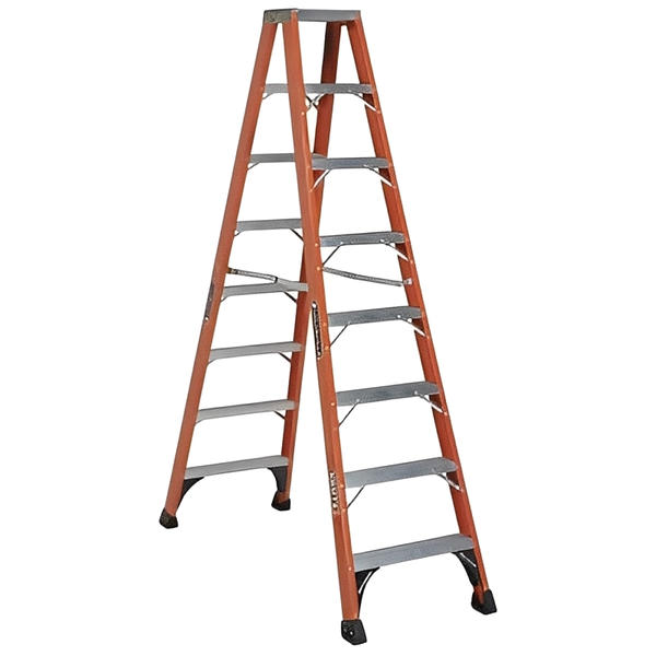 FM1400HD Series BruteTM 375 Twin Front Fiberglass Ladders - All Sizes image 2