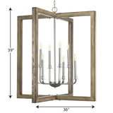 Progress Lighting Turnbury 8-Light Gray Rustic Chandelier