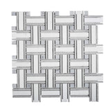 Apollo Tile Gray 10-in x 10-in Polished Natural Stone Marble Basketweave Wall Tile (4.13-sq. ft/ Carton)