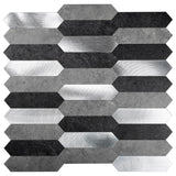 Apollo Tile (Sample) 4-in x 4-in Brushed Metal Peel and Stick Wall Tile