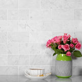 Apollo Tile White 3-in x 6-in Honed Natural Stone Marble Mixed Pattern Floor and Wall Tile (5-sq. ft/ Carton)