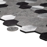 Apollo Tile (Sample) Silver 4-in x 4-in Brushed Metal Honeycomb Peel and Stick Wall Tile