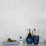 Apollo Tile (Sample) White 3-in x 6-in Honed Marble Floor and Wall Tile